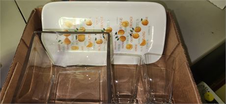 Various Glassware & Tray