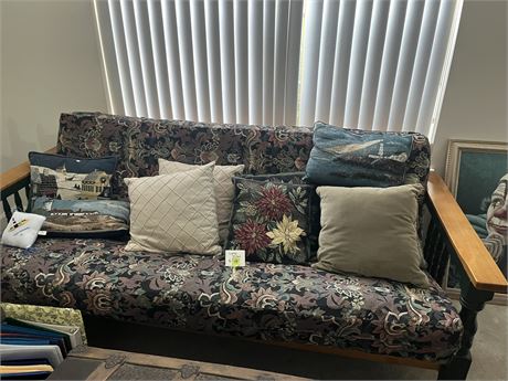 Futon with Pillows