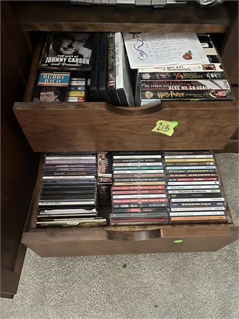 CDs, Cassettes, VHS