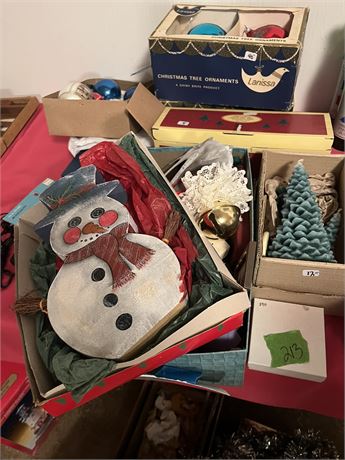 Christmas Decorations, Vintage Bulbs, Nativity