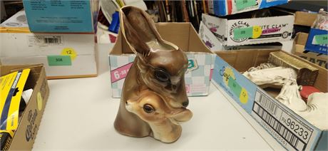 Vintage Royal Copley Deer/Fawn Planter 1950's