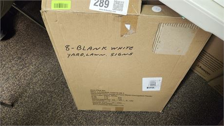 8 Blank White Yard Signs