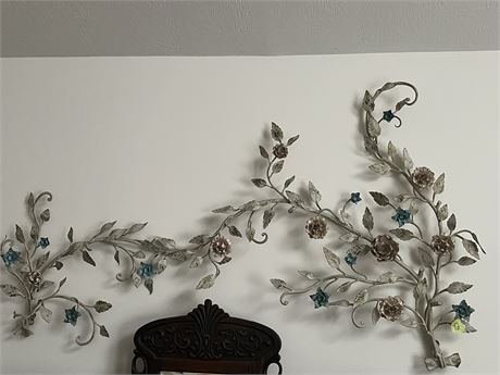 Large Metal Floral Wall Decor