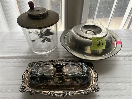 Butter Dish, Serving Bowl, Mixer