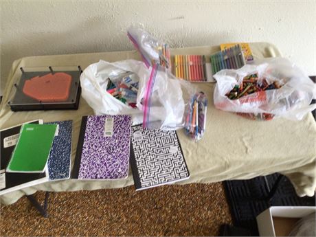 Coloring Books, Bag of Crayons, and Markers
