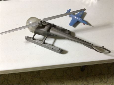 Plastic Helicopter and Plane