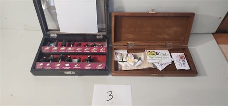 Router bits and old wood fly box