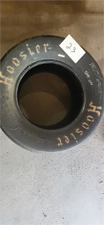 Hoosier race tire with signature of ??