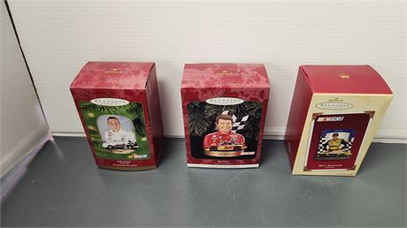 3 Nascar Hallmark Ornaments