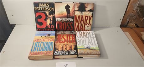6 Hard cover James Patterson books