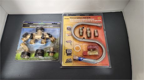 Universal Appliance Hook-Up Kit & Brass Quick Connect Set