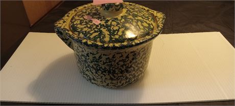 Roseville Bleeding Heart Green Art Deco Green Pottery