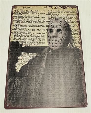 Metal Horror Movie Sign