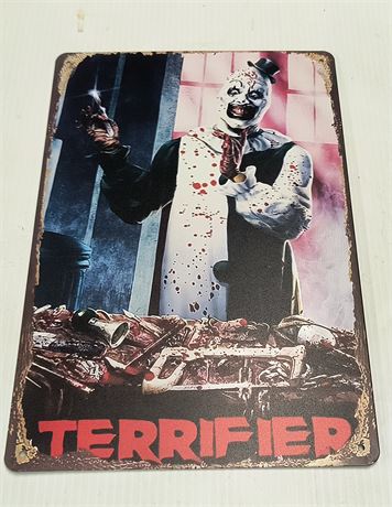 Metal Horror Movie Sign