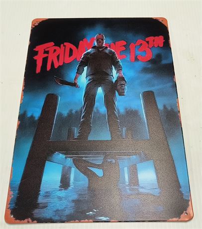Metal Horror Movie Sign