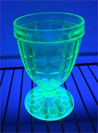 Uranium Glass Goblet?