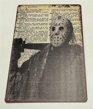 Metal Horror Movie Sign