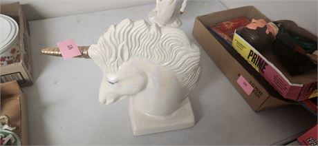 Unicorn Head Statue