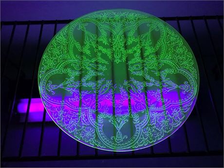 Beautiful Uranium Glass Plate
