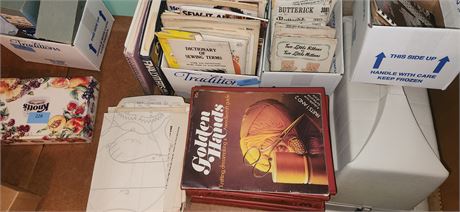 Lot of Patterns and sewing books