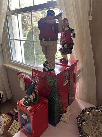 Holiday Golfing Santas