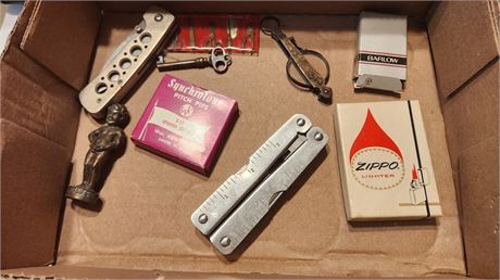 Zippo Lighter & Barlow Knife & Vintage Collectible items