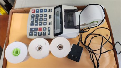 Adding Machine & Paper & Envelopes
