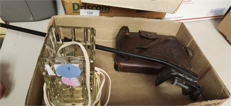 Vintage Light & Leather Purse & Misc.