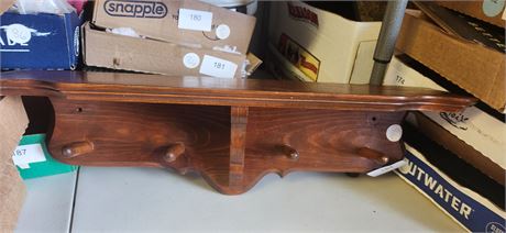 Wood Coat Rack & Shelf