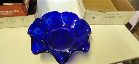 Cobalt Blue Glass Bowl