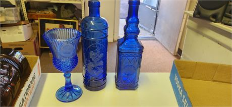 Lot Of Cobalt Blue Glassware
