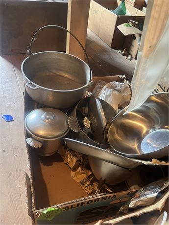 Metal Bowls, Serving Tray, Pans