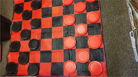 Extra Large Floor Checker board & checkers