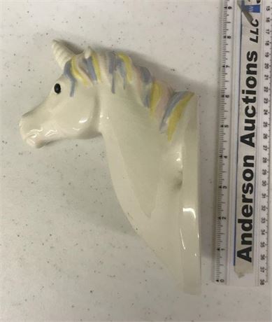 Porcelain Unicorn Wall Deco