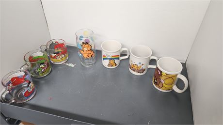 Various Garfield Drinking Glasses
