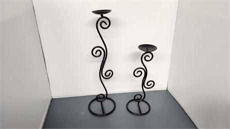 2 Metal Candle Holders