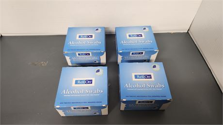 4 New Boxes Alcohol Swabs