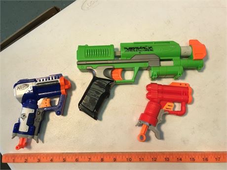3 Nerf Guns