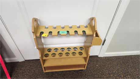 Small Wood Fishing Pole Holder