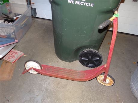 Scooter and Galvanized Tub