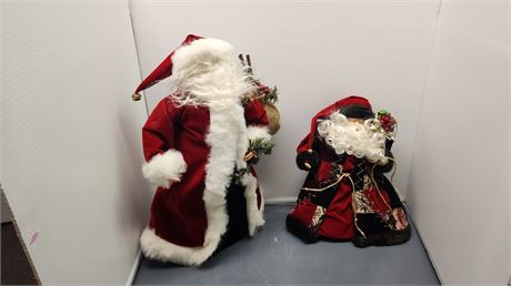 2 Santa Tree Holiday Toppers
