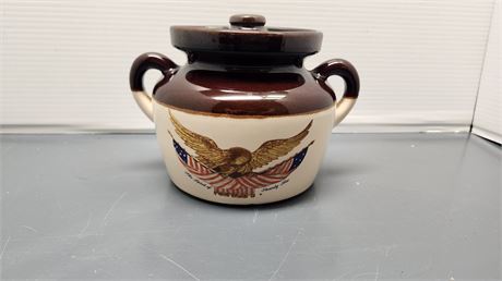 Vintage Small McCoy Spirit Of 76 Eagle Bean/Crock Pot