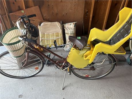 Bicycle with Seat and Basket