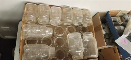 Lot Of Glass Canning Jars