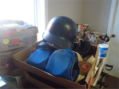 Lot Of Baseball Equipment Pieces
