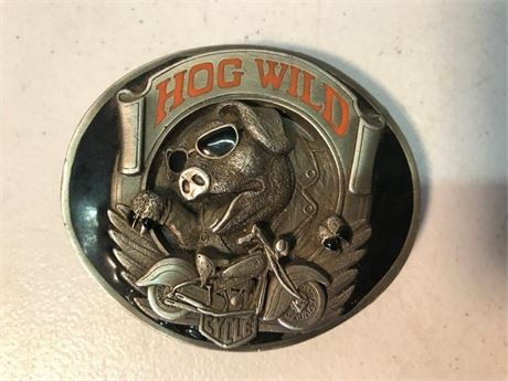 Vintage Hog Wild USA 1994 Bergmot Belt Buckle