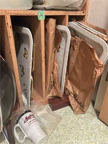 Vintage Metal Lap Trays