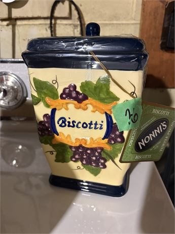 Ceramic Biscotti Jar