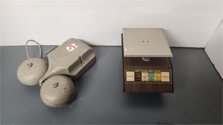 Vintage Park Sherman Mail Postage Scale & Bell Ringer System