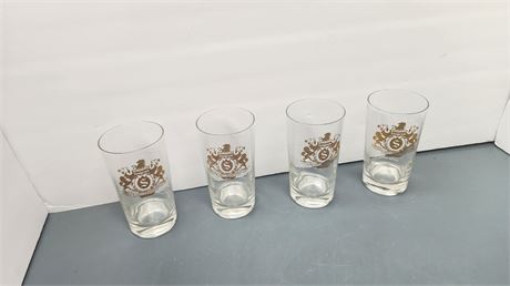 Set Of 4 Seagrams Drinking Glasses